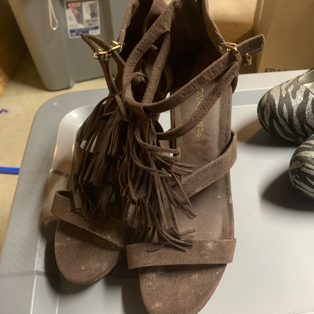 Suede wedges